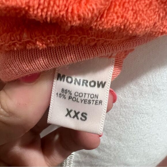 NWT Monrow women's Terry cloth Georgia Peach sleeveless tank top size xxs - Picture 6 of 9
